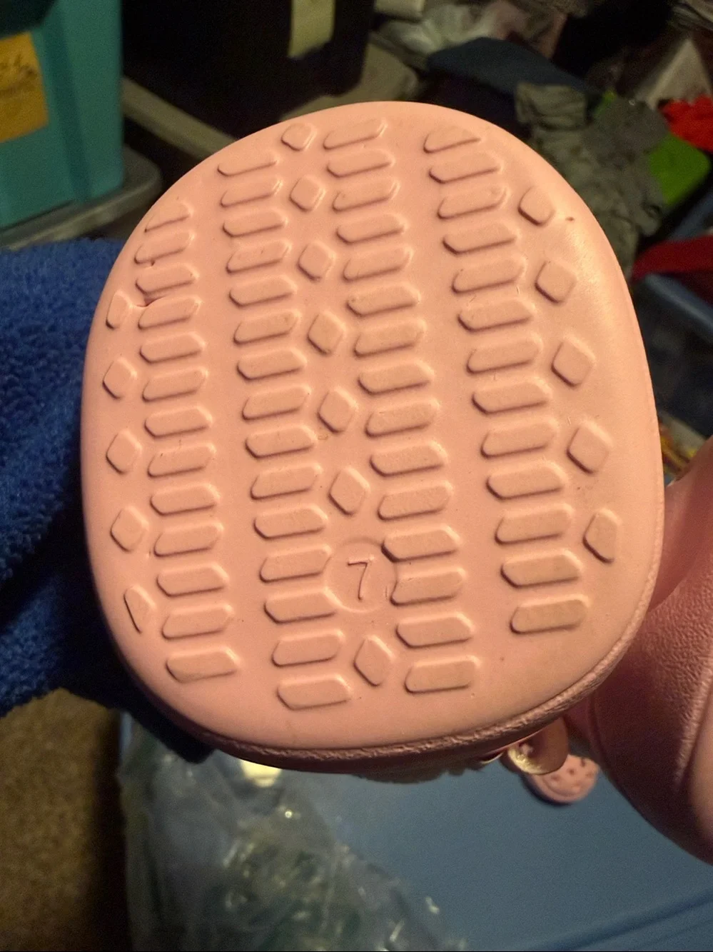 Paw Posh pink plastic outdoor dog booties (like dog crocs!)